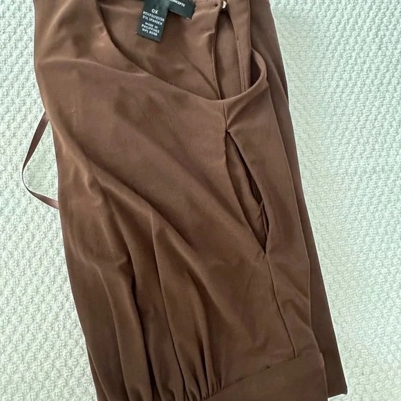 INC Brown Sleeveless Floor Length Dress Perfect for Summer - Picture 6 of 7